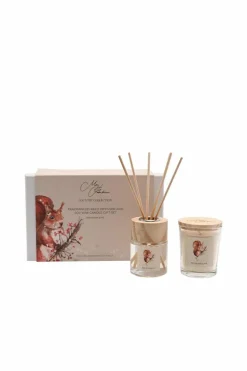 Candles & Diffusers|Candles*Meg Hawkins Squirrel Mini Candle & Diffuser Gift Set - Fir & Red Berry Multi