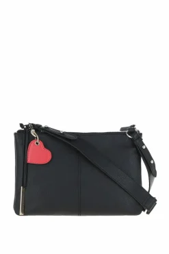 Shoulder Bags|Handbags*Ashwood Leather Squisita' Two Sections Real Leather Shoulder Bag Black