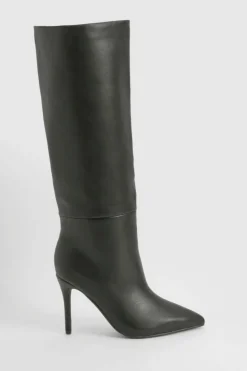 Over The Knee Boots|Knee High Boots*boohoo Stiletto Knee High Boots black