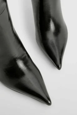 Over The Knee Boots|Knee High Boots*boohoo Stiletto Pointed Knee High Boots black