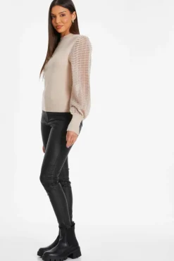 Jumpers*Quiz High Neck Jumper Stone