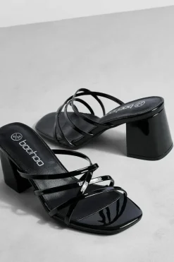 Sandals|Heels*boohoo Strappy Block Mule black