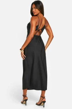 Cami Dresses*boohoo Strappy Midaxi Dress black
