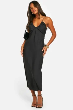 Cami Dresses*boohoo Strappy Midaxi Dress black