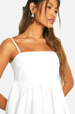 Smock Dresses*boohoo Strappy Open Back Mini Dress white
