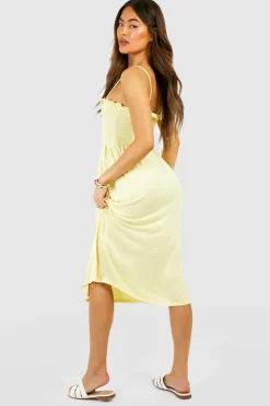 Smock Dresses*boohoo Strappy Shirred Smock Dress lime