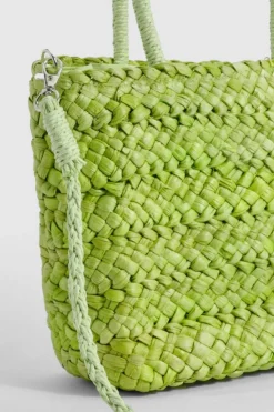 Handbags*boohoo Straw Grab Bag lime