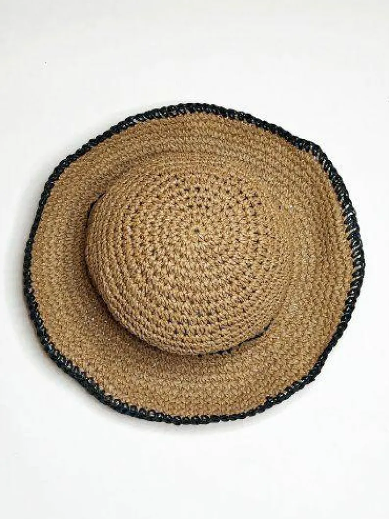 Hats & Gloves|Hats & Gloves*SVNX Straw Summer Bucket Hat With Foldable Brim Light Sand