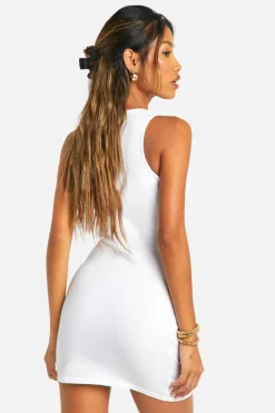 T-Shirt Dresses*boohoo Strawberry Print Racer Mini Dress white