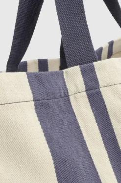 Handbags|Tote Bags*boohoo Stripe Canvas Oversized Tote Bag navy