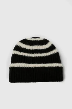 Earmuffs|Hats & Gloves*boohoo Stripe Chunky Beanie black