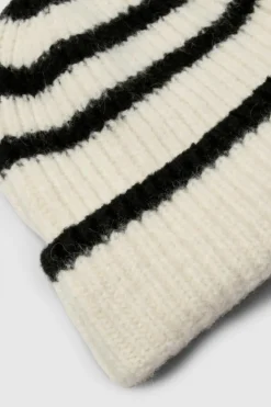 Earmuffs|Hats & Gloves*boohoo Stripe Chunky Beanie cream