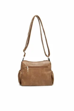 Shoulder Bags|Handbags*Kitise Stylish PU Leather Multi-zipper Pockets Shouder Handbag Crossbody Bag Black