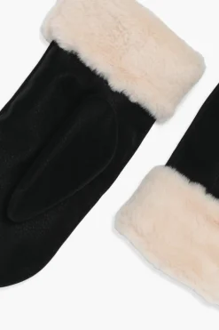 Hats & Gloves|Hats & Gloves*boohoo Suedette Faux Fur Lined Mittens black