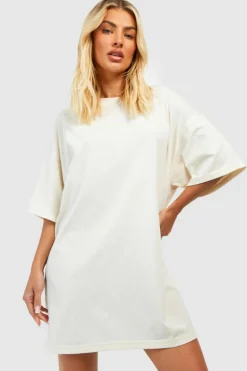 T-Shirt Dresses|Shirt Dresses*boohoo Super Oversized T-shirt Dress stone