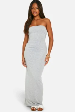 Bodycon Dresses*boohoo Super Soft Bandeau Maxi Dress grey marl