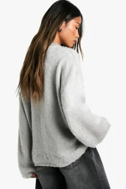 Jumpers|Knitwear*boohoo Super Soft Round Neck Jumper grey