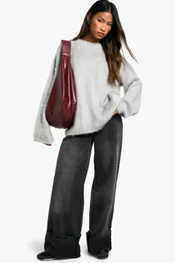 Jumpers|Knitwear*boohoo Super Soft Round Neck Jumper grey