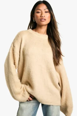 Jumpers|Knitwear*boohoo Super Soft Round Neck Jumper stone