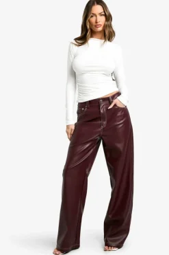 Long Sleeve Tops*boohoo Super Soft Ruched Body Long Sleeve Top cream