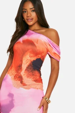 Bodycon Dresses*boohoo Super Soft Slash Neck Cap Sleeve Maxi Dress pink