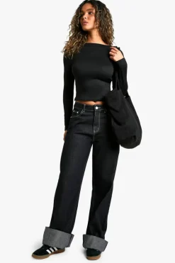 Long Sleeve Tops*boohoo Supersoft Long Sleeve Top black