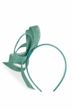 Hair Accessories*My Accessories London Swirl Sinamay Fascinator Green