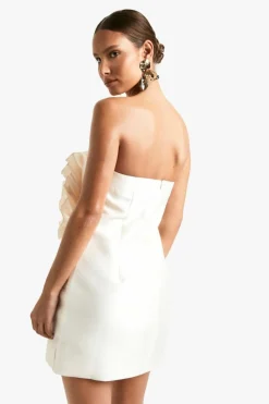 Bodycon Dresses*boohoo Taffeta Corsage Mini Dress cream