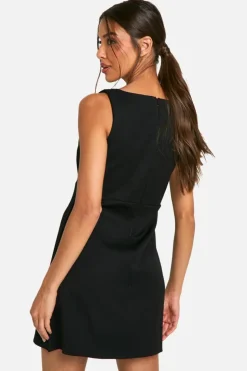 A Line Dresses|Mini Dresses*boohoo Tailored A Line Mini Dress black