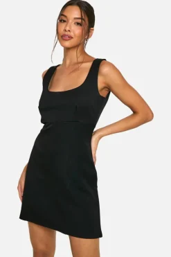 A Line Dresses|Mini Dresses*boohoo Tailored A Line Mini Dress black