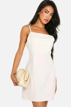 A Line Dresses|Suits & Tailoring*boohoo Tailored A-Line Square Neck Mini Dress stone