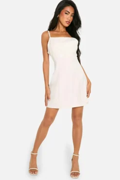A Line Dresses|Suits & Tailoring*boohoo Tailored A-Line Square Neck Mini Dress stone