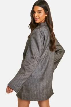 Blazer Dresses|Mini Dresses*boohoo Tailored Mini Blazer Dress brown