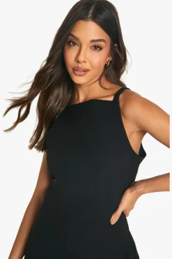 Mini Dresses*boohoo Tailored Shift Dress black