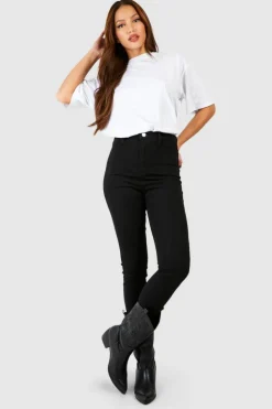 Up To 80% Off Winter Warmers*boohoo Tall Denim Jeggings 36" Leg black