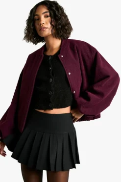 Cardigans|Jumpers & Cardigans*boohoo Tall Boucle High Neck Cardigan black