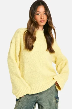 Oversized Jumpers|Jumpers*boohoo Tall Boucle Oversized Jumper butter
