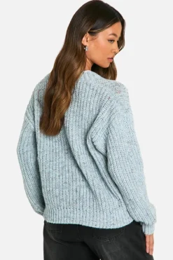 Cardigans*boohoo Tall Chunky Knit Cardigan light blue