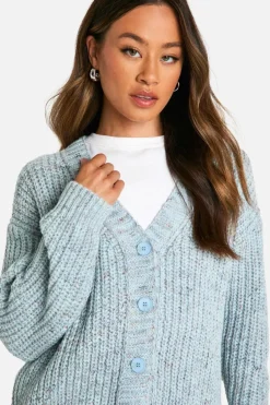 Cardigans*boohoo Tall Chunky Knit Cardigan light blue