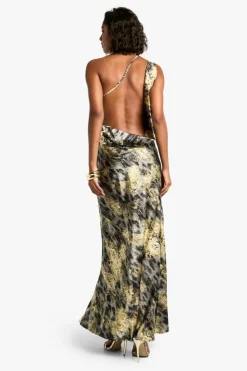 Maxi Dresses|Dresses*boohoo Tall Cowl Back Abstract Animal Maxi Dress charcoal