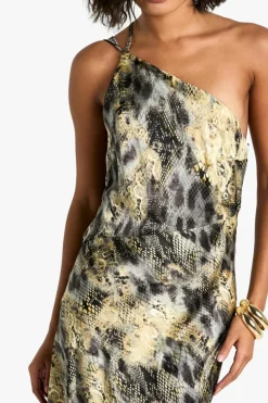 Maxi Dresses|Dresses*boohoo Tall Cowl Back Abstract Animal Maxi Dress charcoal