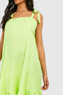 Smock Dresses*boohoo Tall Halter Tiered Midaxi Dress lime