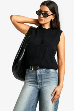 Cardigans*boohoo Tall Knitted Gillet black