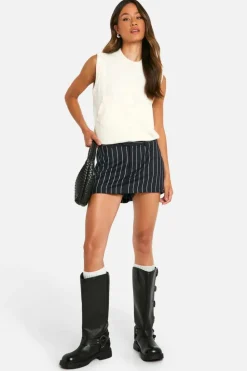 Cardigans*boohoo Tall Knitted Gillet cream