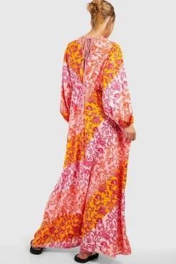 Smock Dresses|Maxi Dresses*boohoo Tall Mixed Floral Batwing Plunge Maxi Dress multi