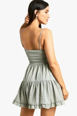 Smock Dresses*boohoo Tall Textured Frill Smock Dress lime