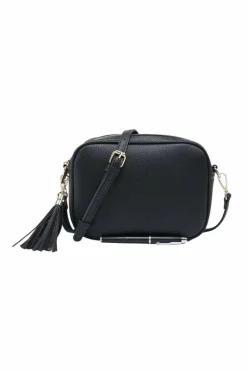 Cross-Body Bags*Kitise Tassel Charm Double Compartments Camera Cross body Bag Black