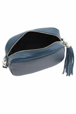 Handbags|Cross-Body Bags*Kitise Tassel Charm Genuine Italian Leather Small Camera Crossbody Bag Beige