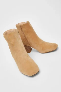 Heeled Boots|Ankle Boots*Quiz Faux Suede High Heel Ankle Boot Taupe