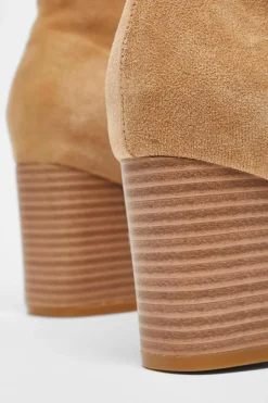Heeled Boots|Ankle Boots*Quiz Faux Suede High Heel Ankle Boot Taupe